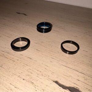 Y2k spinning ring black/blue bundle